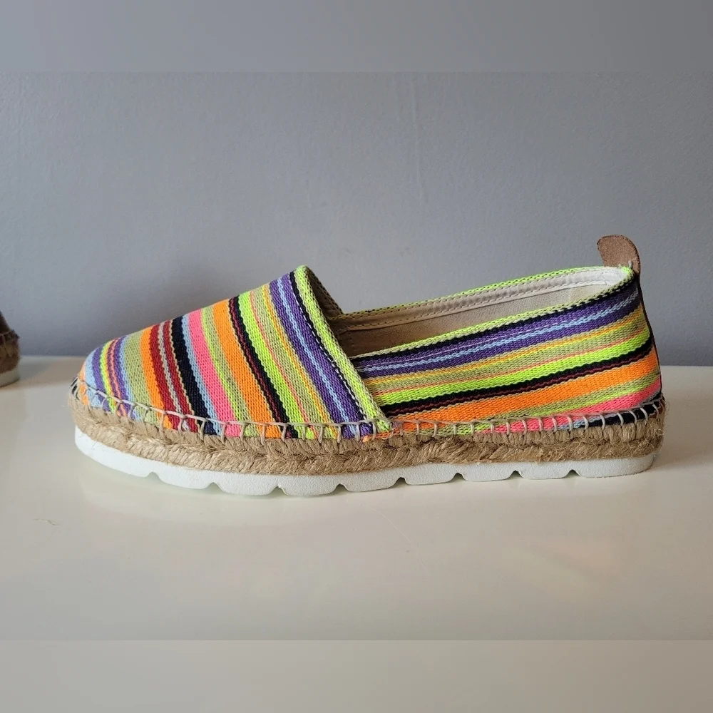 Penelope Chilvers Anthropologie Rainbow Espadrilles, VGUC, Size 37 - Picture 6 of 9